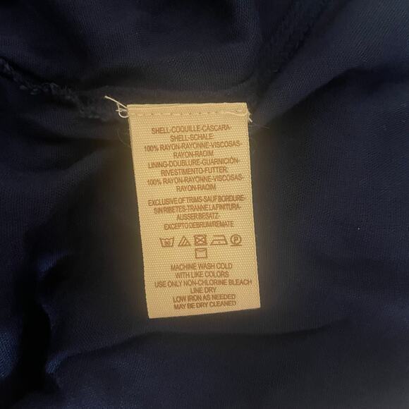 Free People Romeo mini dress navy blue size XS extra small boho romantic EUC - Picture 7 of 7